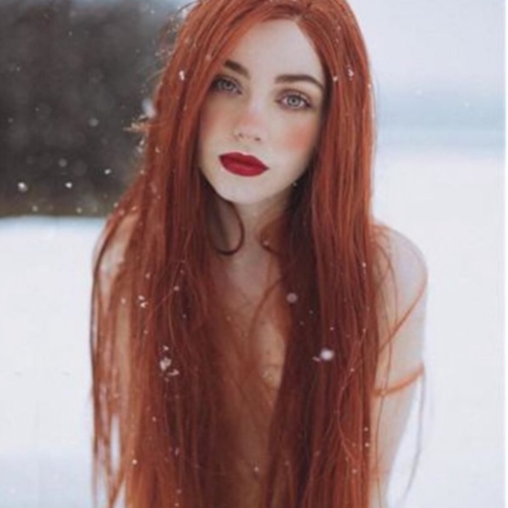 🔥Vima  28” COPPER RED AUBURN LACE FRONT Wig*NWT*